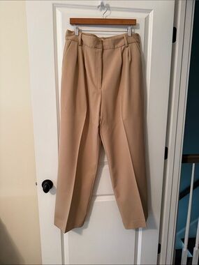 Favorite Daughter "The Favorite Pant" Tailored High-Rise Trousers in Tan